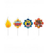 Fireman Sam Pick Candles 4pk