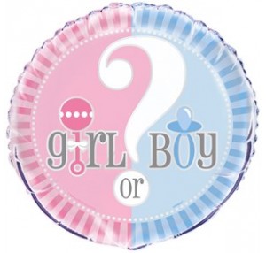 Gender Reveal Boy Or Girl 18 inch Foil Balloon