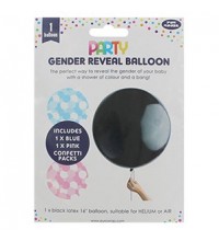 Gender Reveal Confetti 16 inch Latex Balloon
