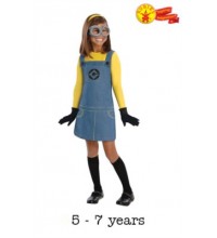Girls Minion Fancy Dress Costume - Medium