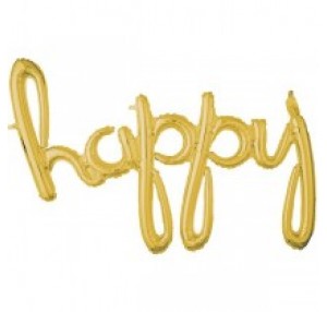 HAPPY GOLD AIR-FILL FOIL SCRIPT
