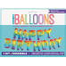 Happy Birthday 14 Inch Rainbow Foil Balloons Banner Happy Birthday 14 Inch Rainbow Foil Balloons Banner