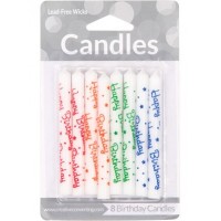 Happy Birthday Party Candles 8pk