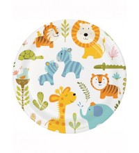 Happy Jungle 9 Inch Paper Plates 8pk