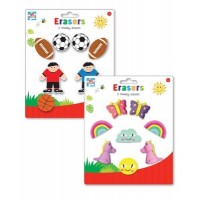 Kids Create Activity Play 8 Pack Novelty Erasers