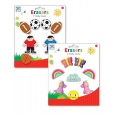 Kids Create Activity Play 8 Pack Novelty Erasers