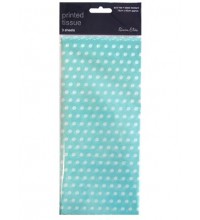 Light Blue Polka Dot Tissue Paper 3 sheets