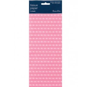 Light Pink Polka Dot Tissue Paper 3 sheets