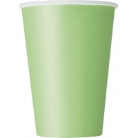 Lime Green 12oz Large Paper Cups 10pk