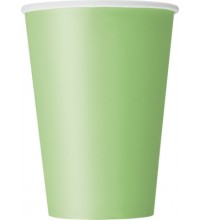 Lime Green 12oz Large Paper Cups 10pk