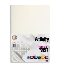 PREMIER ACTIVITY A4 160gsm CARD 50 SHEETS - WHITE