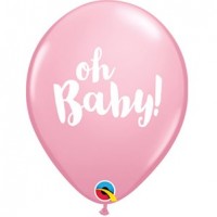 Pink Oh Baby Latex Balloons 25pk