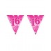 Pink Sparkle Age 16 Birthday Flag Banner