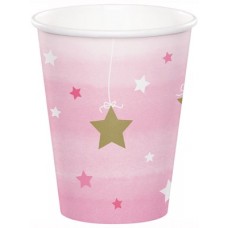 Pink Twinkle Little Star Paper Cups 8pk