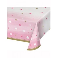Pink Twinkle Little Star Plastic Tablecover