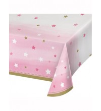 Pink Twinkle Little Star Plastic Tablecover