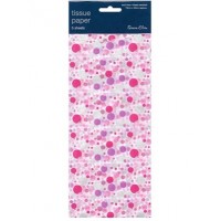 Pink and Silver Dotty Tissue Paper 3 sheets