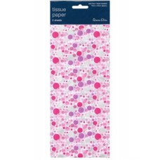 Pink and Silver Dotty Tissue Paper 3 sheets