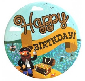 Pirate Happy Birthday Big Badge