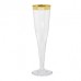 Premium Gold Detail Plastic Champagne Glasses 8pk