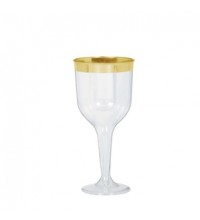 Premium Gold Detail Wine Glasses 8pk