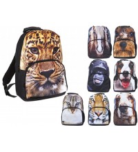 Printed Animal Design Deluxe Back Pack 8 Assorted