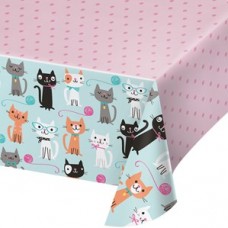 Purrfect Cat Party Rectangular Plastic Tablecover