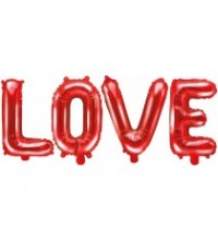 RED PHRASE LOVE AIR FILL FOIL BALLOON