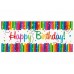 Rainbow Ribbons Happy Birthday Giant Banner