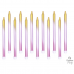Rose Gold Ombre Long Candles 12pk