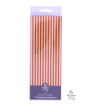 Rose Gold Paper Straws 24pk