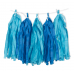 Royal and Light Blue Paper Tassel Garland 9ft