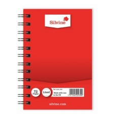 SILVINE TWIN WIRE NOTEBOOK LINED 126MM X 86MM 72 PAGES