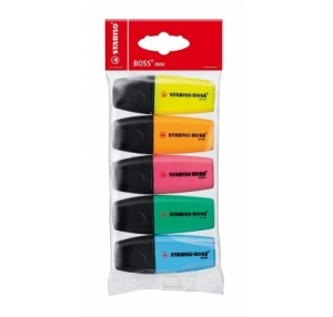 STABILO BOSS ORIGINAL MINI POP HIGHLIGHTER 5 PACK