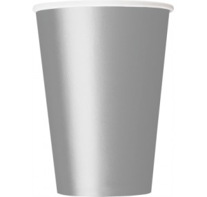Silver 12oz Large Paper Cups 10pk