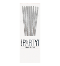 Silver Glitz 7 Inch Cake Sparklers 8pk