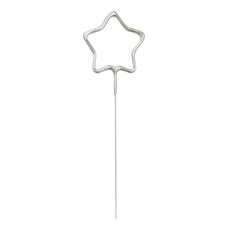 Silver Glitz Star Cake 7" Sparkler