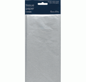Silver Tissue Paper 3 sheets