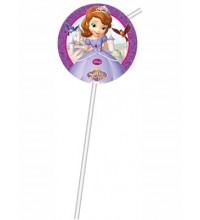 Sofia The First Medallion Straws 6pk
