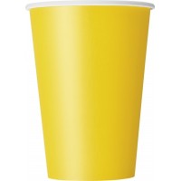 Sunflower Yellow 12oz Large Paper Cups 10pk