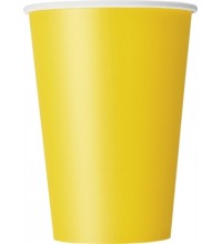 Sunflower Yellow 12oz Large Paper Cups 10pk
