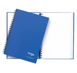 TIGER A5 TWIN WIRE INDEXED BOOK 72 SHEETS