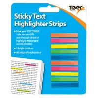 TIGER NEON STICKY TEXT HIGHLIGHTER STRIPS