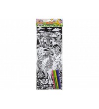 Unicorn Design Giant Art Card With Five Pens