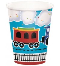 All Aboard Train Paper Cups 8pk