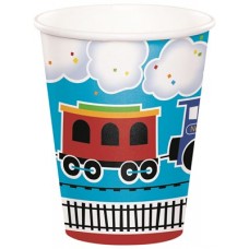 All Aboard Train Paper Cups 8pk